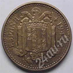 Лот: 216990. Фото: 1. Испания. 1 песета 1944. Редкость... Европа