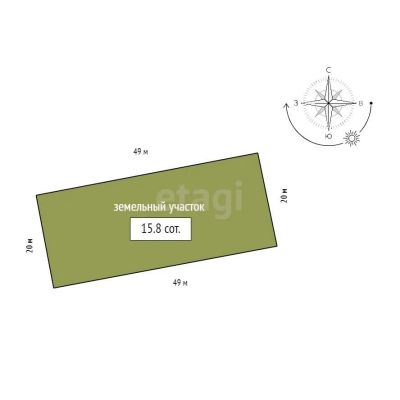 Лот: 24985834. Фото: 1. Продам участок 15.8 сот. Новосибирское... Земельные участки