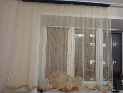 Лот: 21002123. Фото: 1. Штора тюль на кухню. Шторы, тюль