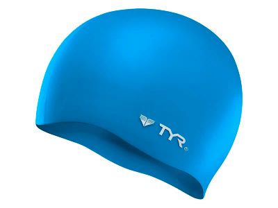 Лот: 6843658. Фото: 1. Шапочка TYR Wrinkle Free, blue. Плавание