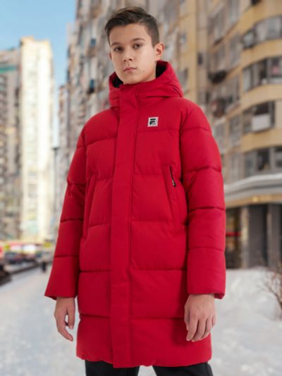 Лот: 24347606. Фото: 1. Пуховик для мальчиков FILA, Красный. Легкие куртки, толстовки