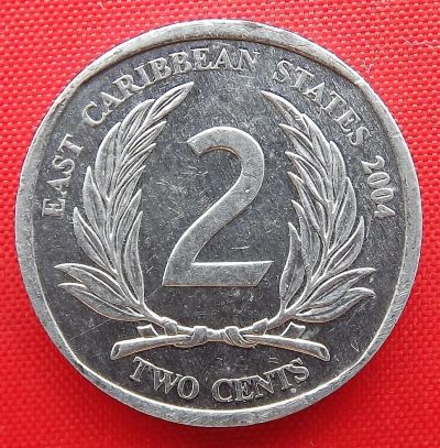 Лот: 3214894. Фото: 1. (№3070-2/LF) 2 цента 2004 (Восточно-Карибские... Америка
