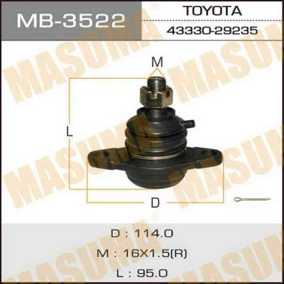 Лот: 14383288. Фото: 1. Masuma MB-3522 Шаровая опора... Ходовая, подвеска, рулевое управление