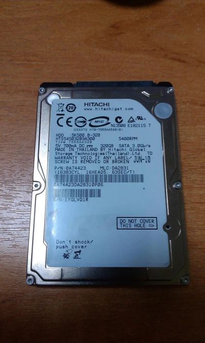 Лот: 5373152. Фото: 1. Жесткий диск для ноутбука 320... Жёсткие диски (HDD)
