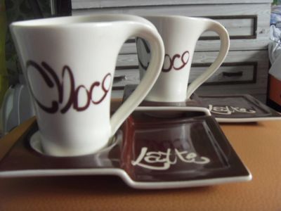 Лот: 5397637. Фото: 1. Оригинальная чайная пара для кофе... Сервизы, наборы посуды