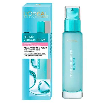 Лот: 12773314. Фото: 1. Loreal Гений Увлажнения Аква-флюид... Уход за лицом 
