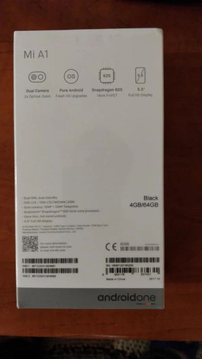 Лот: 10776691. Фото: 1. Новый Xiaomi Mi A1, цвет черный... Смартфоны