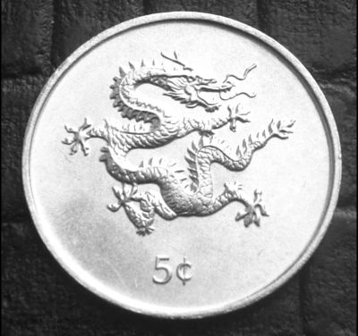Лот: 16434906. Фото: 1. Либерия 5 центов 2000 - Год дракона... Африка
