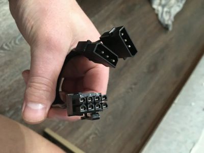 Лот: 17130424. Фото: 1. Переходник с 8pin на 2molex. Шлейфы, кабели, переходники