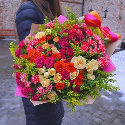 Лот: 7268789. Фото: 1. Сборный букет. Цветы на Щорса... Свежие цветы