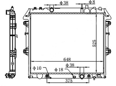 Лот: 3714534. Фото: 1. Радиатор toyota hilux/vigo/fortuner... Двигатель и элементы двигателя