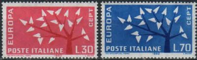Лот: 18727230. Фото: 1. 1962. Италия. Марки Европы. Полная... Марки