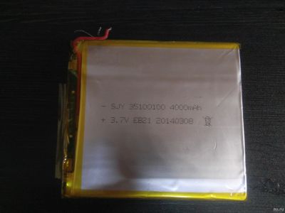 Лот: 10677994. Фото: 1. АКБ 3,7V 4000mah 103X94X3,5мм... Запчасти для планшетов