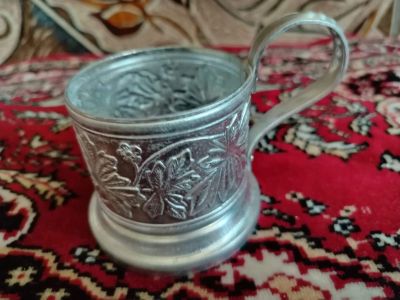 Лот: 25579996. Фото: 1. Подстаканник алюминий. Предметы интерьера и быта