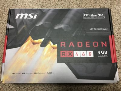 Лот: 10084456. Фото: 1. MSI radeon RX 460 4gb OC. Видеокарты