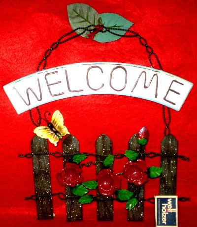 Лот: 12749825. Фото: 1. Винтажное настенное панно Welcome... Аксессуары