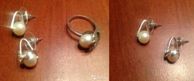 Лот: 4864103. Фото: 1. Кольцо серьги подвеска серебро... Кольца, перстни