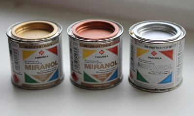 Лот: 10835302. Фото: 1. Краска Miranol от Tikkurila Серебро-Бронза-Золото. Краски, лаки, растворитель