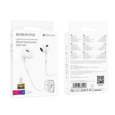 Лот: 22146064. Фото: 1. Гарнитура BOROFONE BM30MAX White. Наушники, гарнитуры