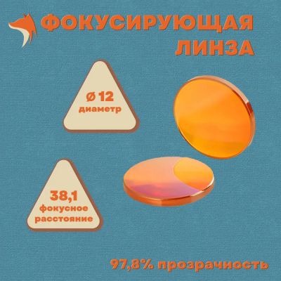 Лот: 25760825. Фото: 1. Линза фокусирующая PVD ZnSe D12... Промышленное