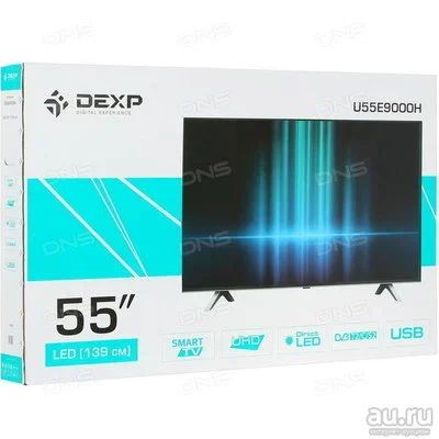 Лот: 16018081. Фото: 1. 55 дюймов Smart TV 4k DEXP U55E9000H... Телевизоры