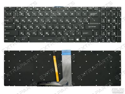 Лот: 16347722. Фото: 1. Клавиатура MSI GE62 черная c RGB-подсветкой. Клавиатуры для ноутбуков