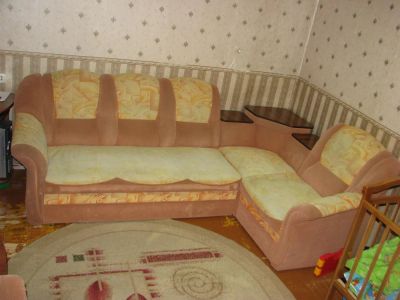 Лот: 3346057. Фото: 1. угловой диван с креслом Б/У. Кресла, пуфы