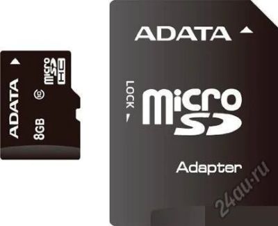 Лот: 5548426. Фото: 1. Карта памяти Microsdhc 8Gb A-data... Карты памяти