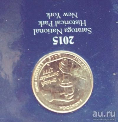 Лот: 13784558. Фото: 1. 25 центов США 2015 №30 парк Saratoga... Америка