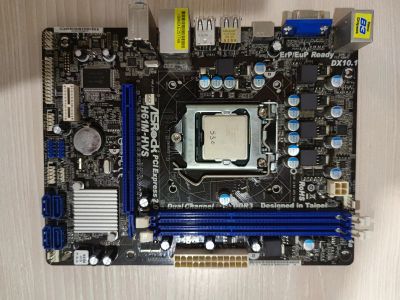 Лот: 17288826. Фото: 1. Материнская плата ASRock H61M-HVS. Материнские платы