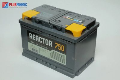 Лот: 9220454. Фото: 1. Аккумулятор Reactor 75 а\ч прямая... Аккумуляторы