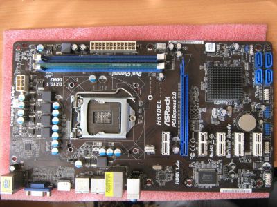 Лот: 10185270. Фото: 1. ASRock H61DEL. Материнские платы