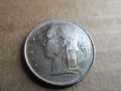 Лот: 16165932. Фото: 1. Бельгия 1 франк 1972 Надпись на... Европа