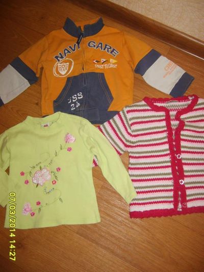 Лот: 3842965. Фото: 1. Пакет вещей на 1-2,5 года на девочку. Свитера, худи, толстовки