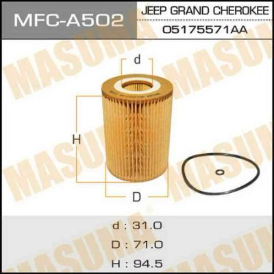 Лот: 18583240. Фото: 1. Фильтр масляный masuma jeep grand... Двигатель и элементы двигателя