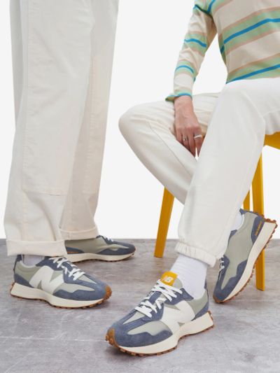 Лот: 24288072. Фото: 1. Кроссовки New Balance 327, Синий. Кеды, кроссовки, слипоны