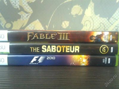 Лот: 935843. Фото: 1. Xbox. Fable 3, Sabouter, F1 2010... Игры для консолей