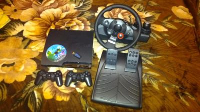 Лот: 3640399. Фото: 1. playstation 3 slim 500gb прошита... Игровые приставки, консоли