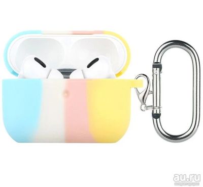 Лот: 17739381. Фото: 1. Чехол AirPods Pro cиликон с карабином... Чехлы, бамперы