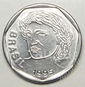 Лот: 18845516. Фото: 1. Бразилия. 25 сентаво 1995г. Америка