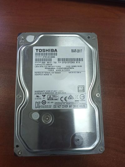 Лот: 18576398. Фото: 1. Жёсткий диск Toshiba DT01ACA050. Жёсткие диски (HDD)