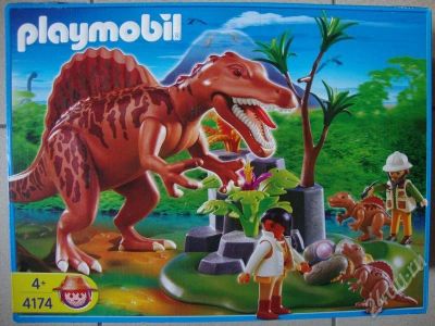 Лот: 442741. Фото: 1. PLAYMOBIL Спинозавр с детенышами... Конструкторы