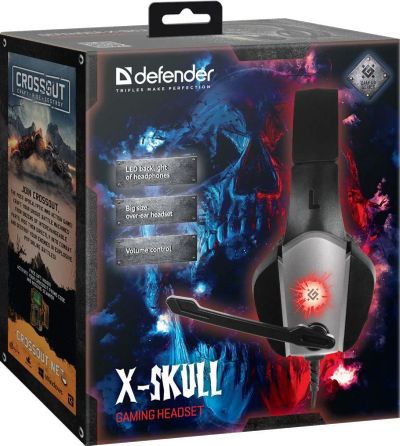Лот: 22146079. Фото: 1. ГАРНИТУРА СТЕРЕО DEFENDER X-SKULL. Наушники, гарнитуры