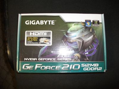 Лот: 5333060. Фото: 1. Видеокарта Gigabyte GV-N210OC... Видеокарты