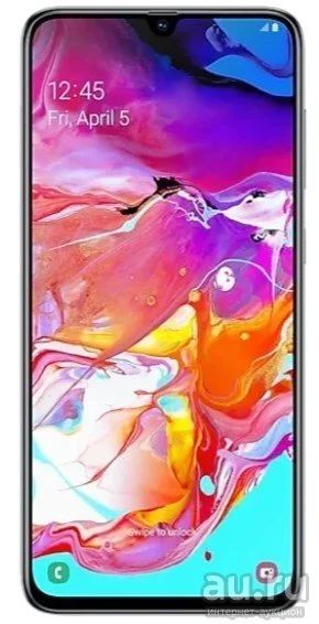 Лот: 13759456. Фото: 1. Samsung Galaxy A70 128GB, Белый... Смартфоны