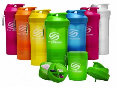 Лот: 7593242. Фото: 1. Шейкер SmartShake 400 ml. оранжевый. Спортивная посуда