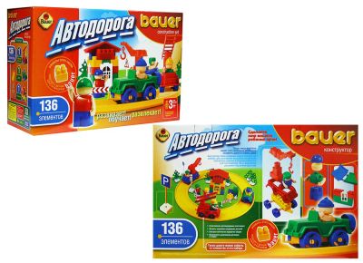 Лот: 6562403. Фото: 1. Конструктор Автодорога 136 эл. Конструкторы