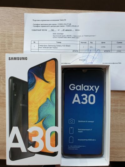 Лот: 14467030. Фото: 1. Samsung Galaxy a30 Black 3/32. Смартфоны