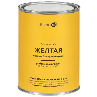 Лот: 24088276. Фото: 1. Грунт-эмаль Elcon, 3в1 матовая... Краски, лаки, растворитель