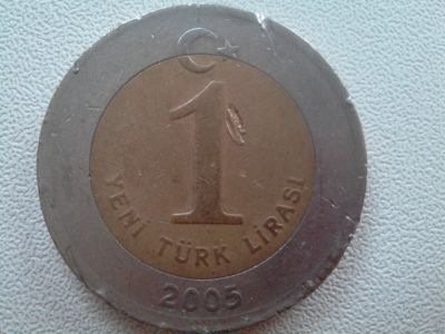Лот: 14065949. Фото: 1. монета Турции 1 новая лира, крупная... Азия